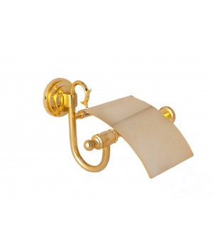 Держатель туалетной бумаги с крышкой "Versace" (латунь/gold)
