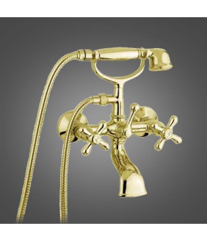 Смеситель для ванны Emmevi DECO classic золото OR12011 с аксессуарами