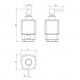 Дозатор для жидкого мыла VOLLE Teo матовое стекло/хром 15-88-121