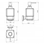 Дозатор для жидкого мыла VOLLE Teo матовое стекло/хром 15-88-421